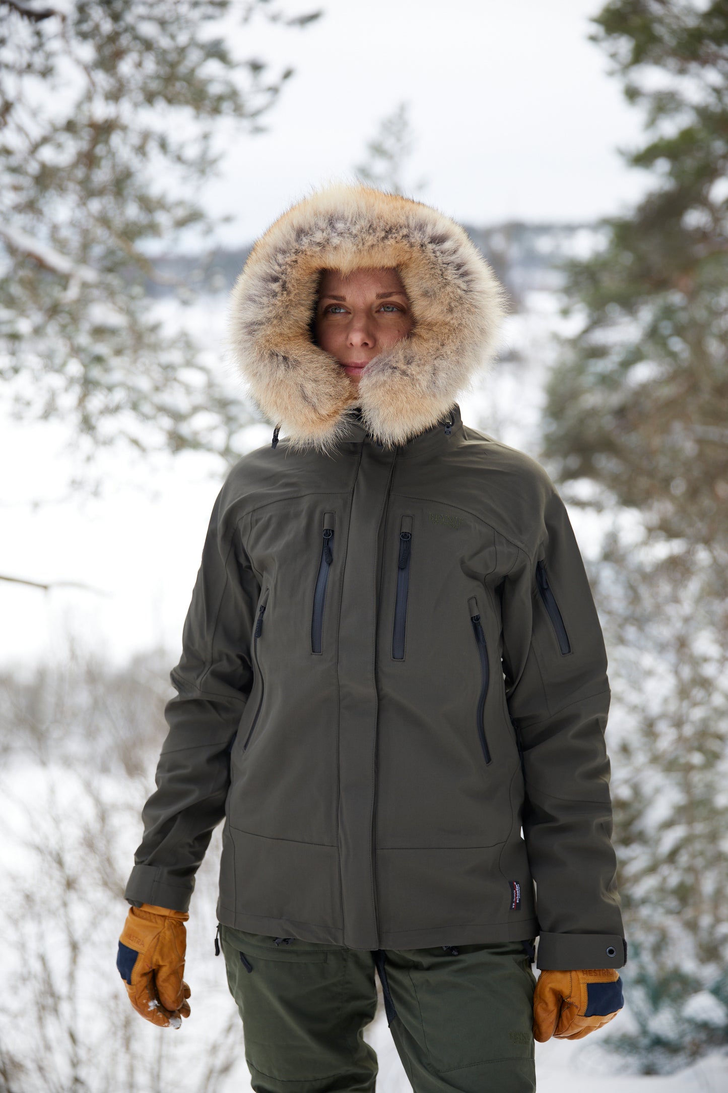 Brynje, Expedition Jacket 2.0 W's, Charcoal green med coyote