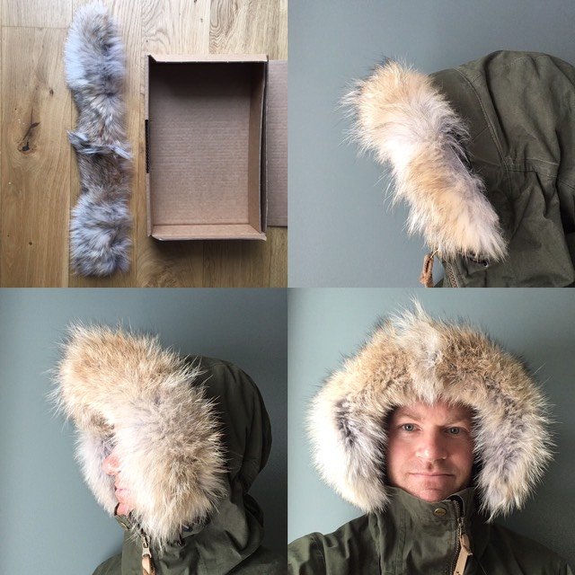Pelskant Coyote 5x50cm Førstesortering