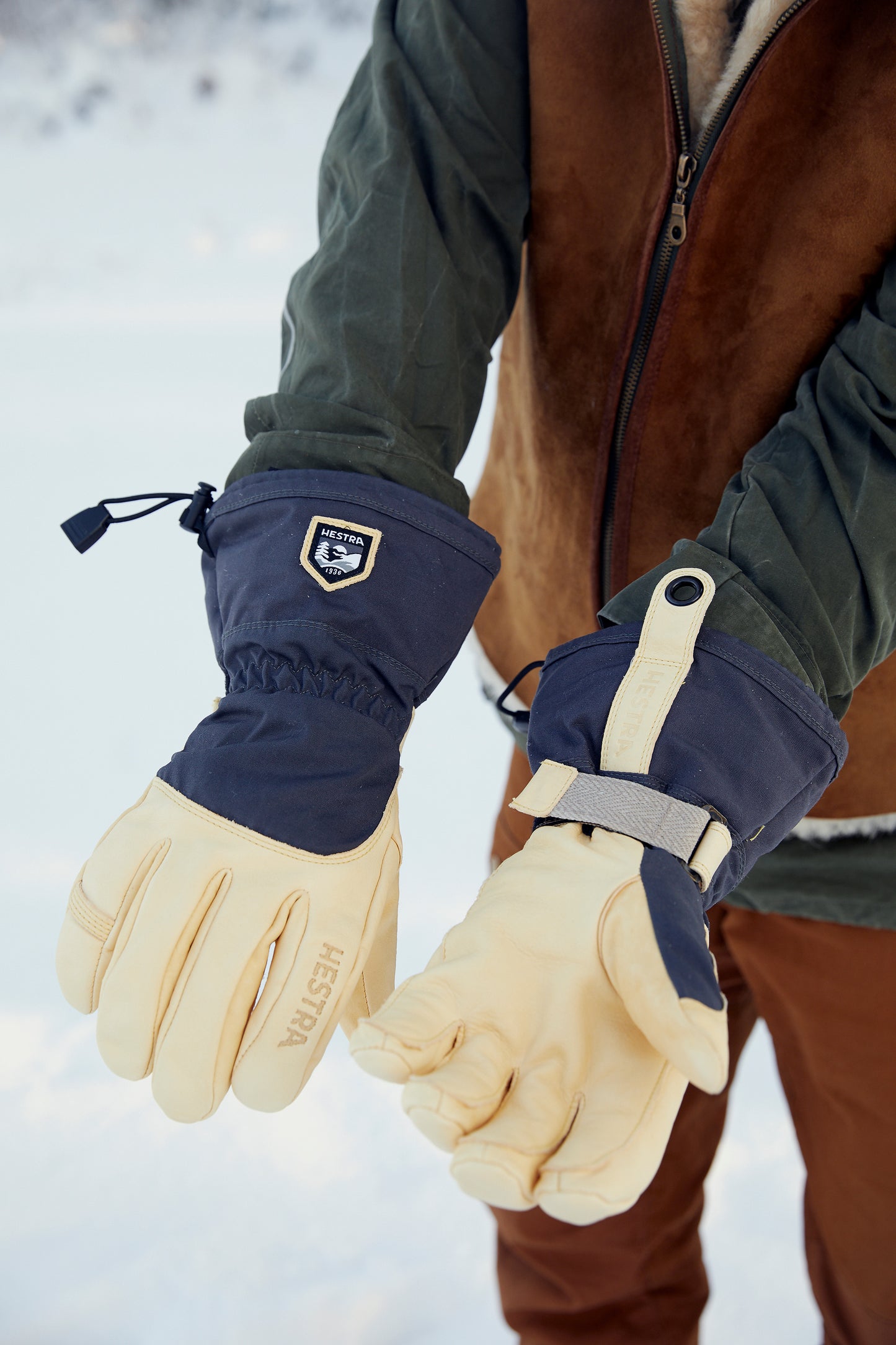 Hestra "Narvik Wool Terry Glove"/ "Ecocuir"